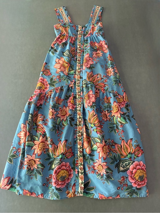 FARM Rio Dresses & Skirts - FARM Rio Wonderful Bouquet Blue Sleeveless Maxi Dress Size XS